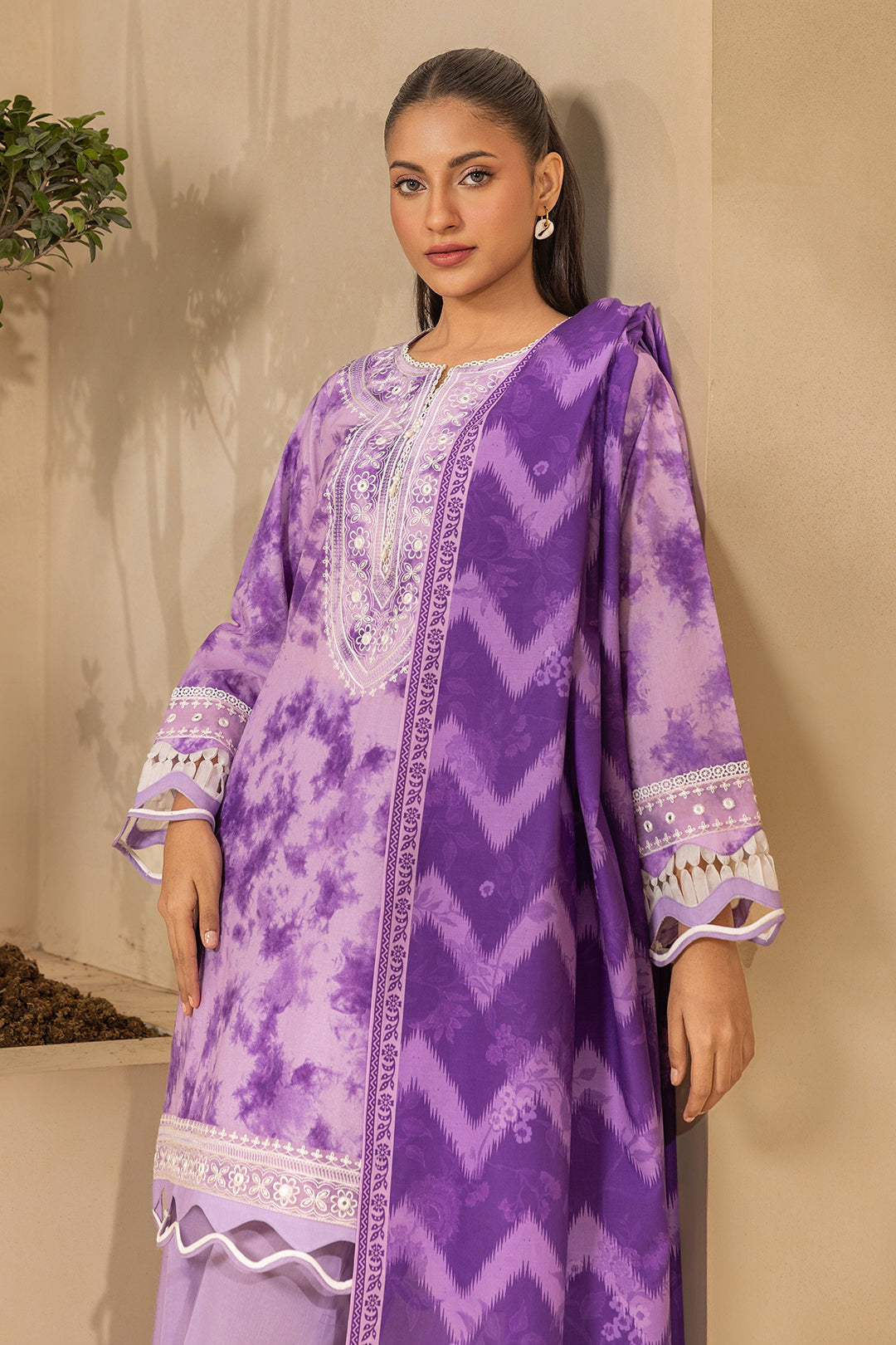 Embroidered Shirt Shalwar Dupatta - 0571
