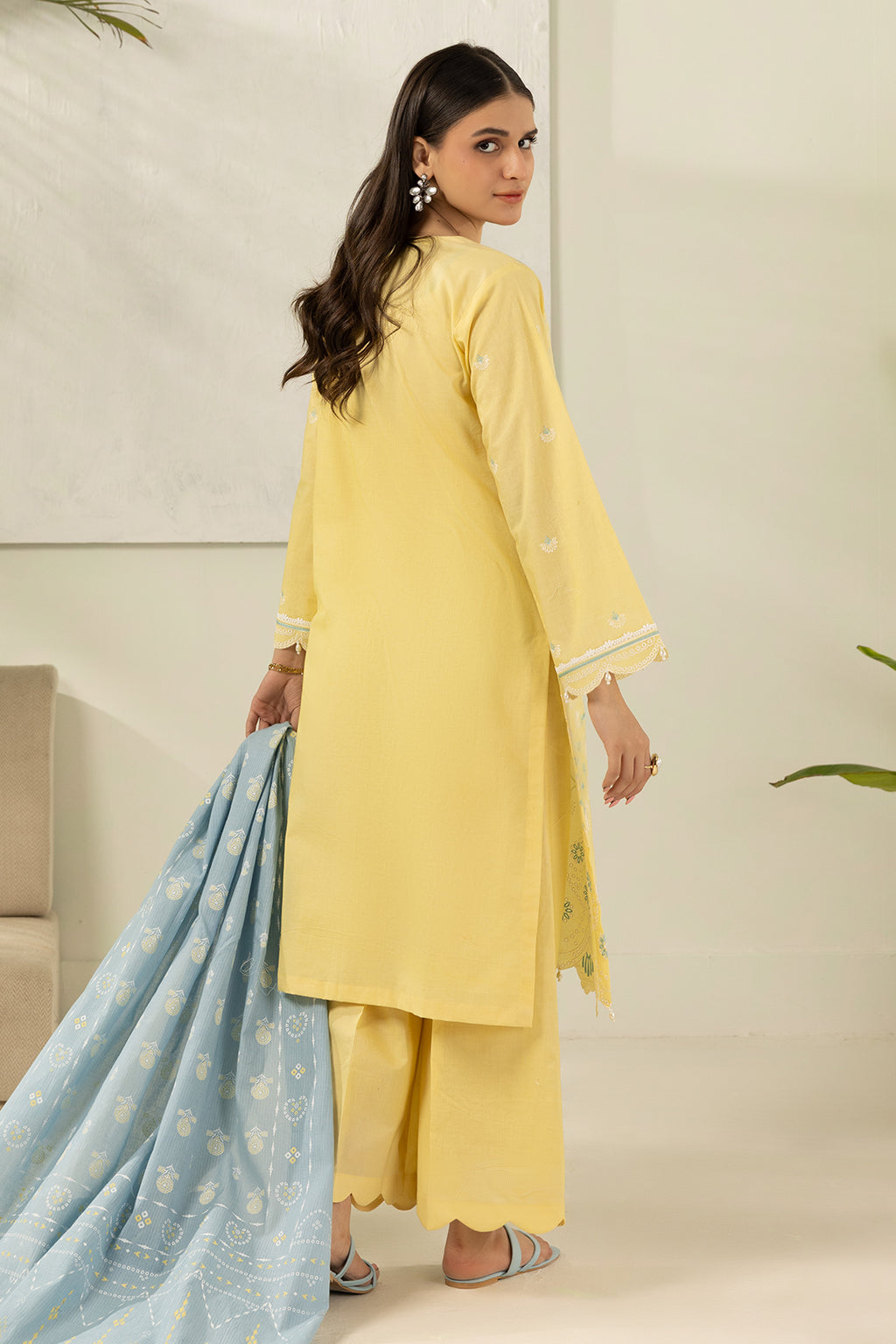 Embroidered Shirt Shalwar Dupatta - 0574