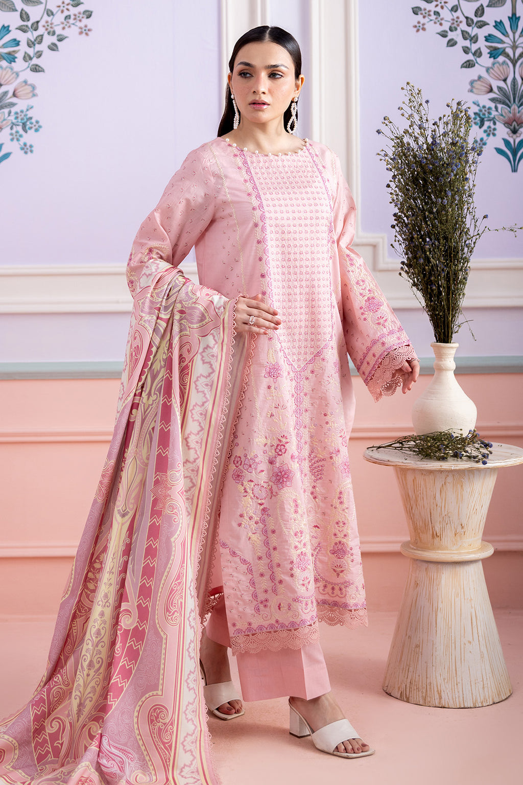 Embroidered Shirt Shalwar Dupatta - 0575