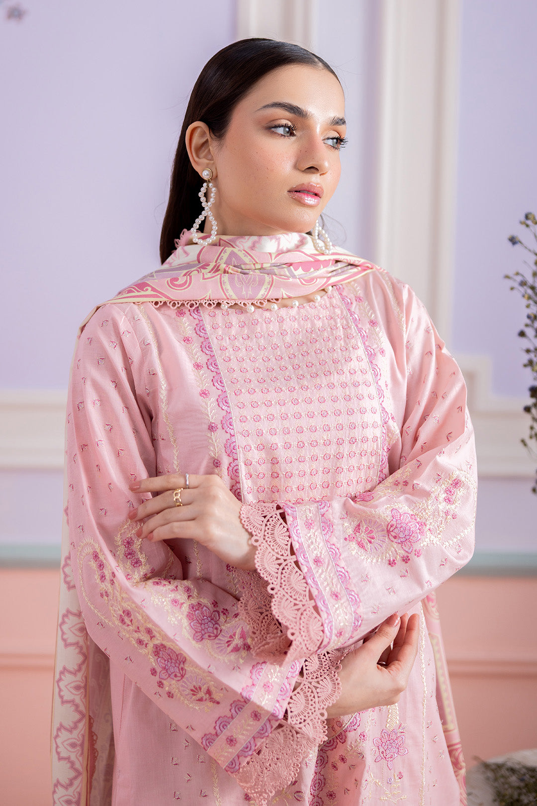 Embroidered Shirt Shalwar Dupatta - 0575