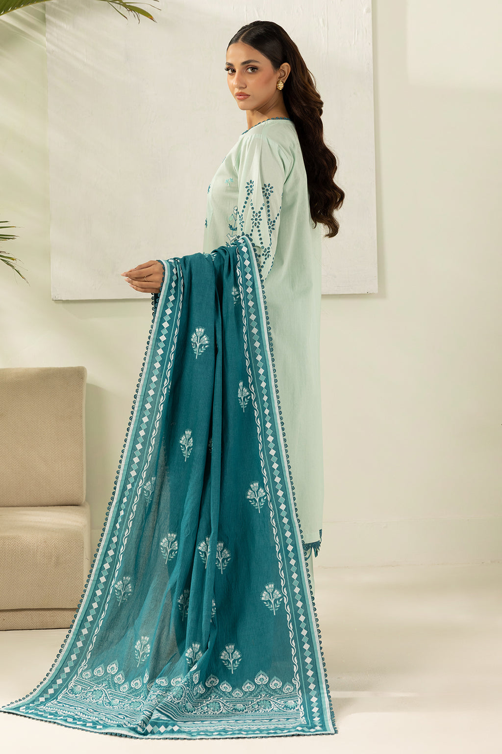 Embroidered Shirt Shalwar Dupatta - 0576