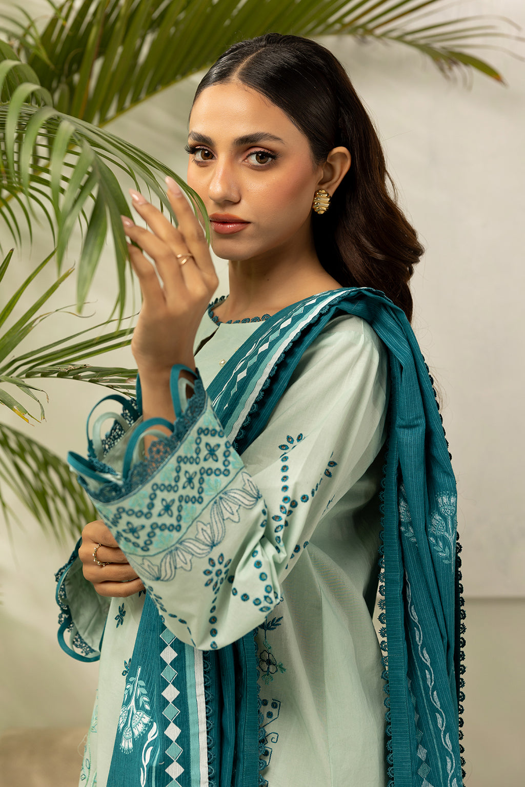 Embroidered Shirt Shalwar Dupatta - 0576