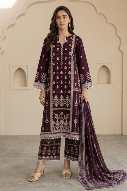 Embroidered Shirt Shalwar Dupatta - 0577