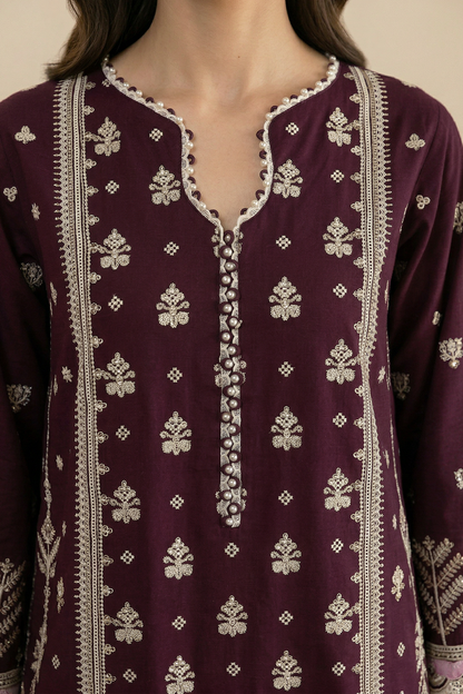 Embroidered Shirt Shalwar Dupatta - 0577