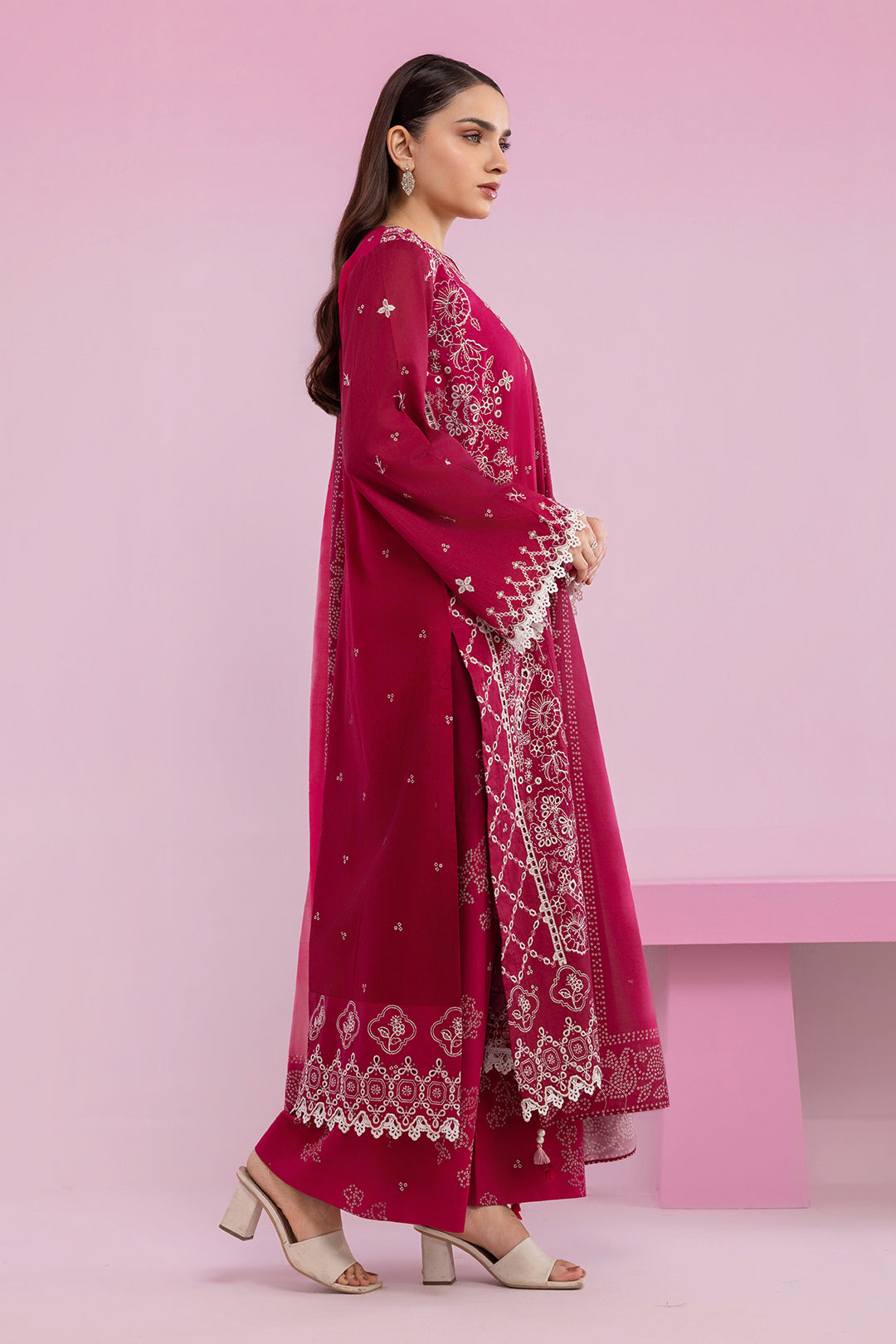 Embroidered Shirt Shalwar Dupatta - 0578