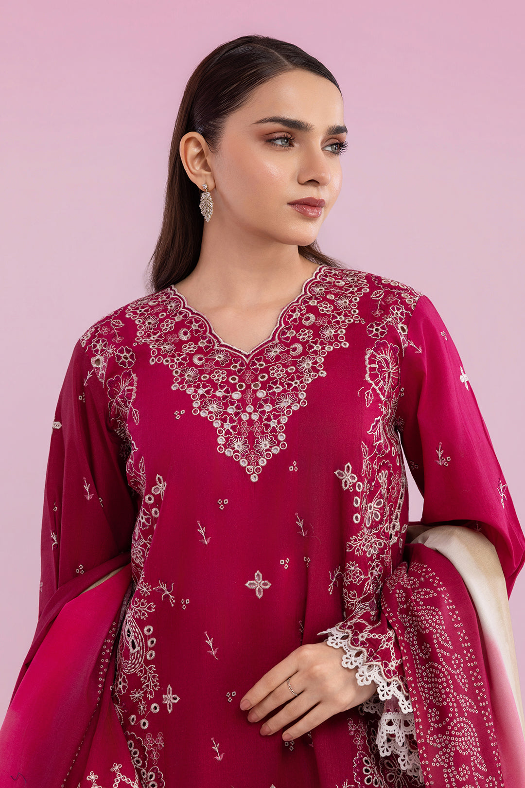 Embroidered Shirt Shalwar Dupatta - 0578