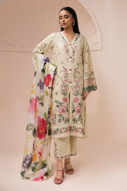 Embroidered Shirt Shalwar Dupatta - 0580