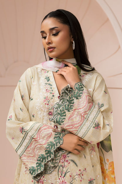 Embroidered Shirt Shalwar Dupatta - 0580