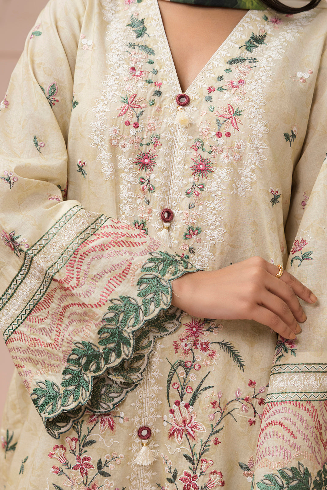Embroidered Shirt Shalwar Dupatta - 0580