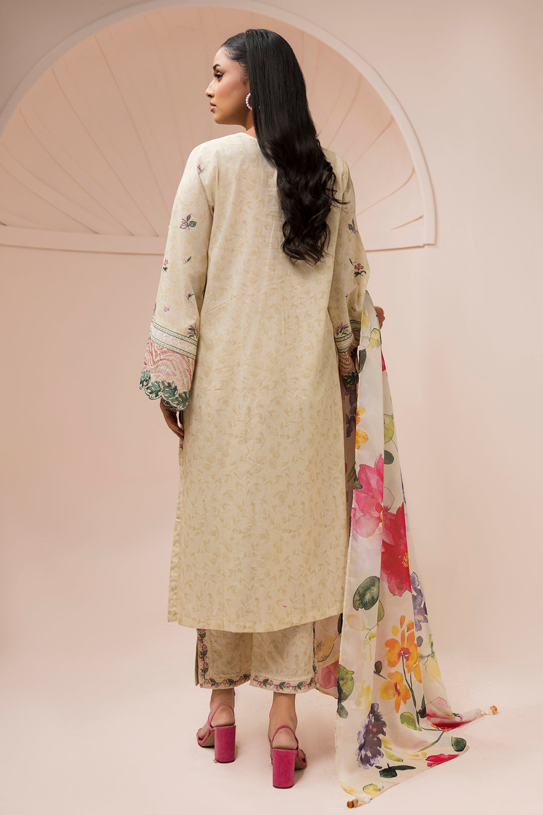 Embroidered Shirt Shalwar Dupatta - 0580