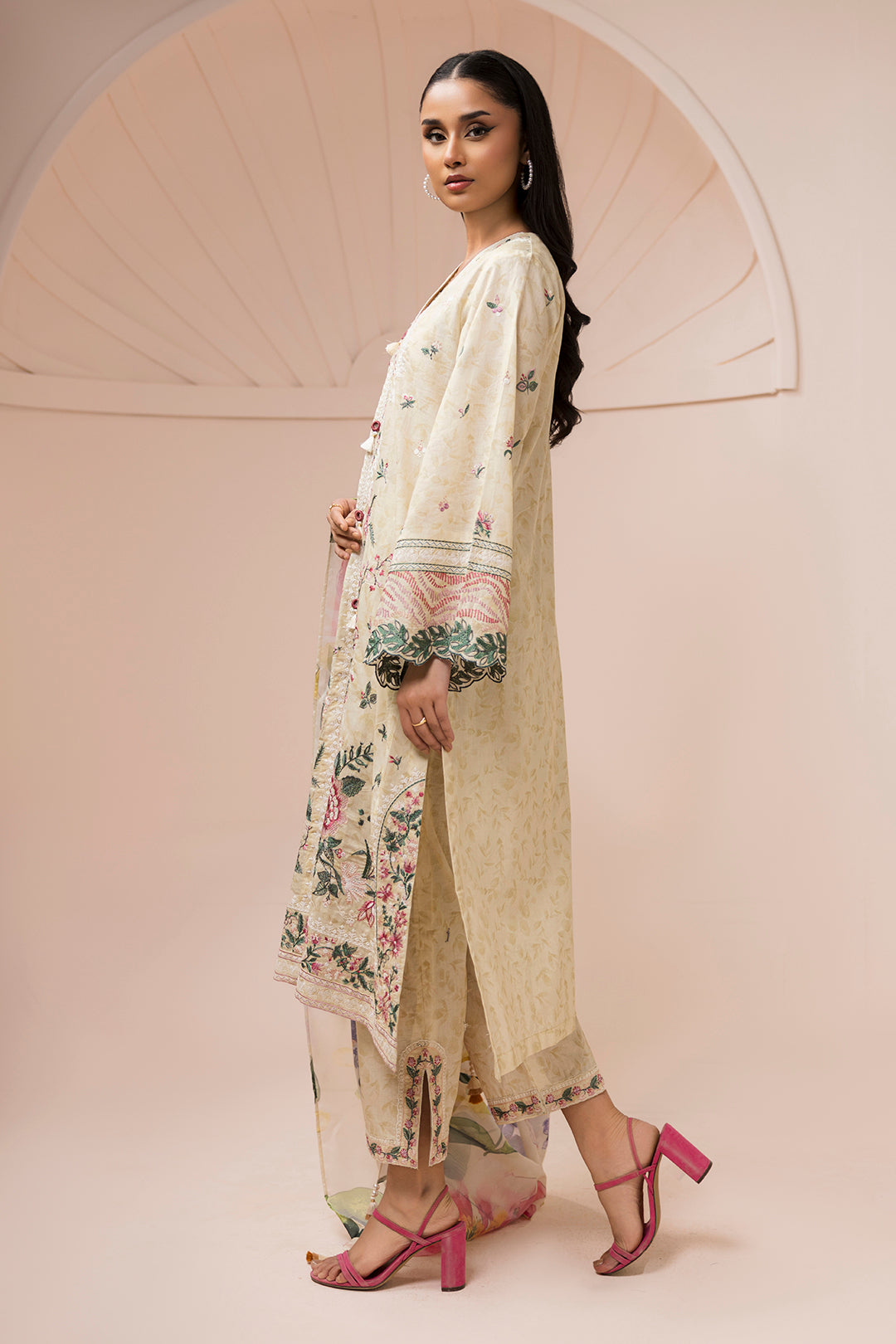 Embroidered Shirt Shalwar Dupatta - 0580
