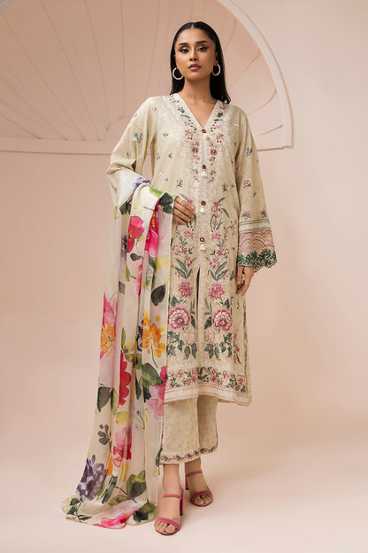 Embroidered Shirt Shalwar Dupatta - 0580