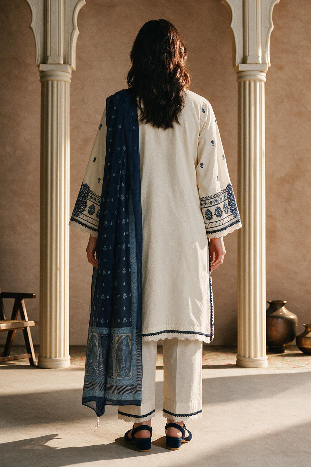 Embroidered Shirt Shalwar Dupatta - 0581