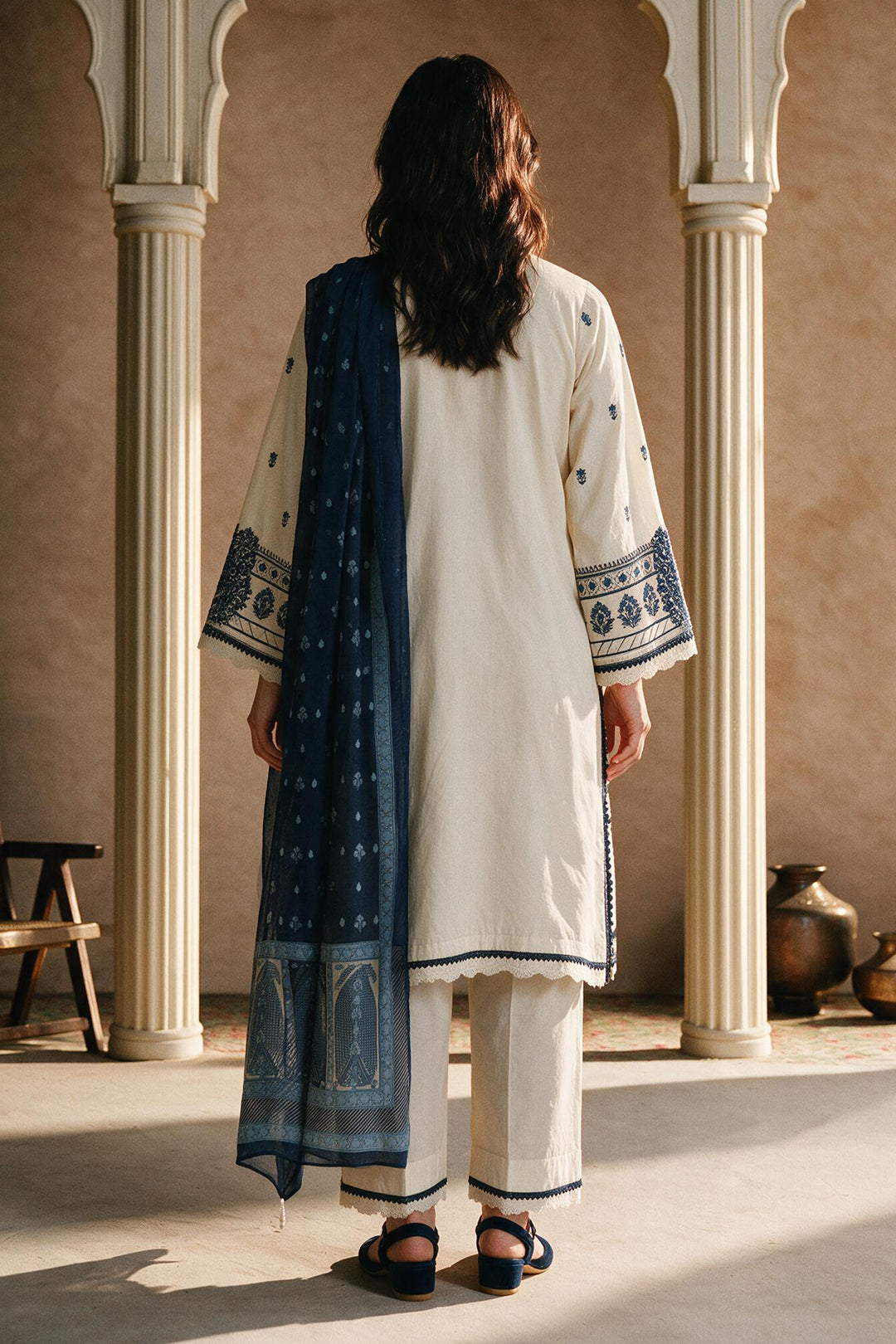 Embroidered Shirt Shalwar Dupatta - 0581