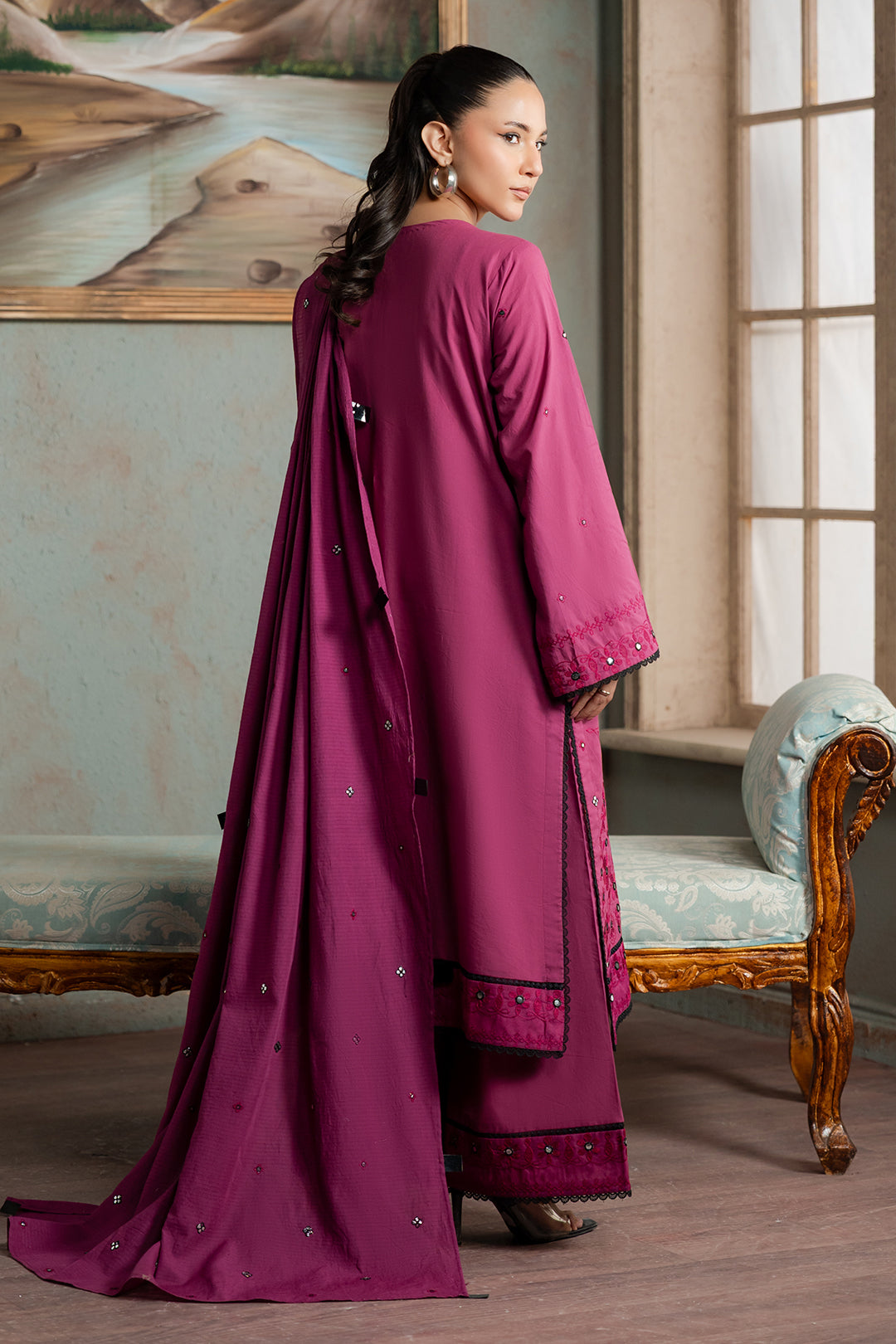 Embroidered Shirt Shalwar Dupatta - 0584