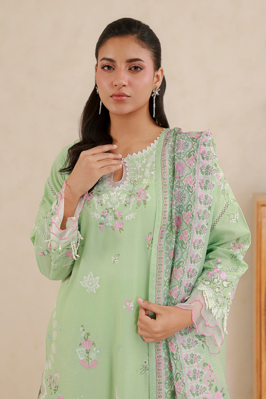 Embroidered Shirt Shalwar Dupatta - 0585