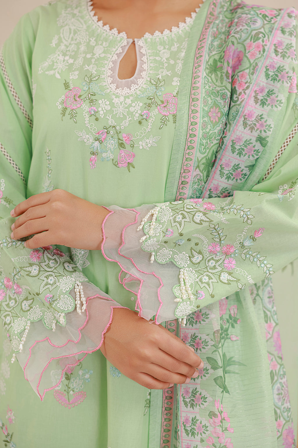 Embroidered Shirt Shalwar Dupatta - 0585