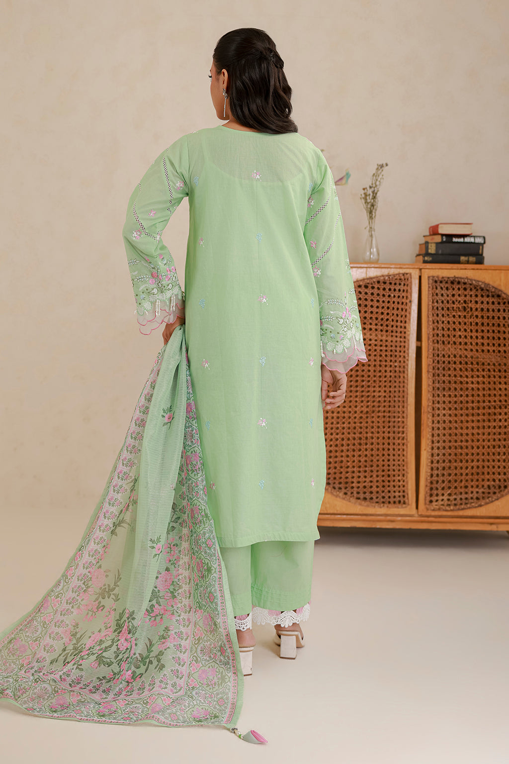 Embroidered Shirt Shalwar Dupatta - 0585