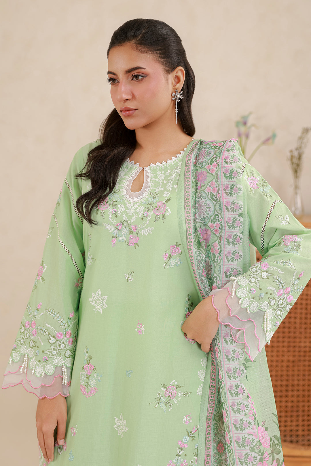 Embroidered Shirt Shalwar Dupatta - 0585