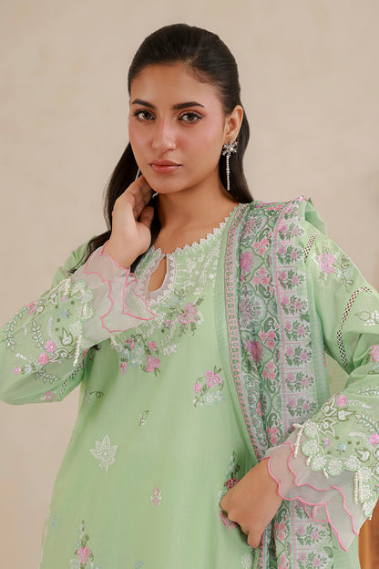 Embroidered Shirt Shalwar Dupatta - 0585