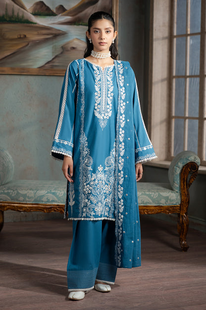 Embroidered Shirt Shalwar Dupatta - 0586