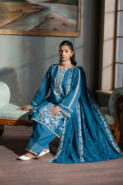 Embroidered Shirt Shalwar Dupatta - 0586