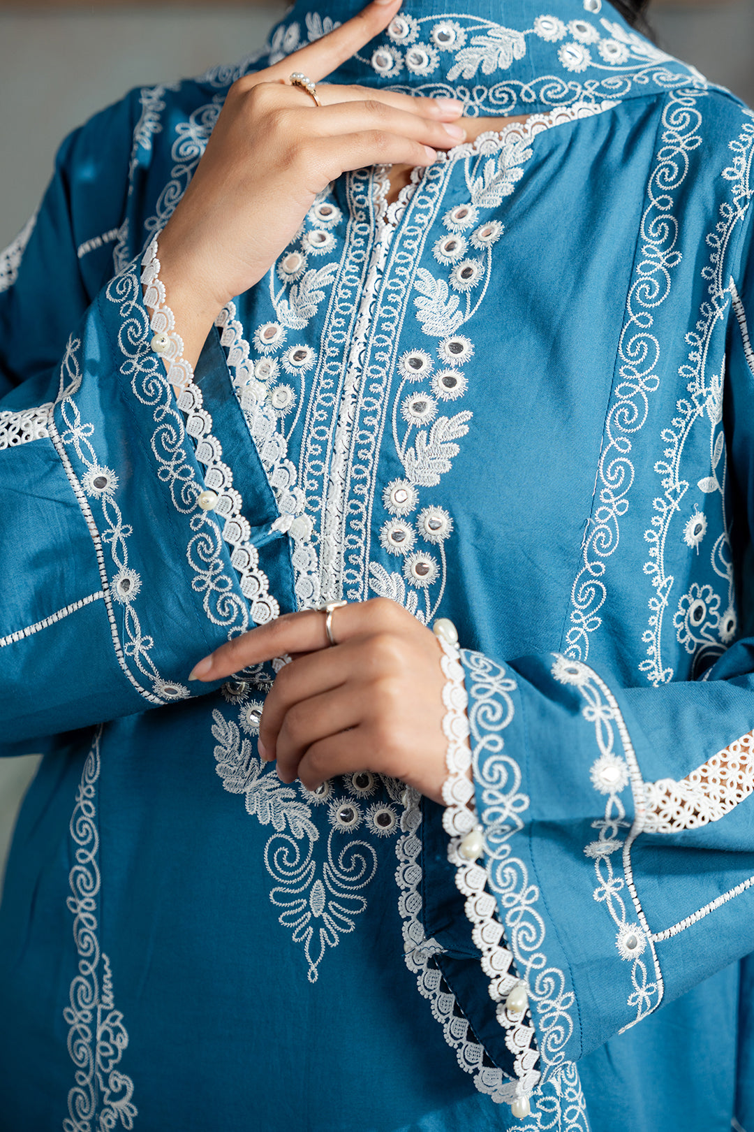 Embroidered Shirt Shalwar Dupatta - 0586