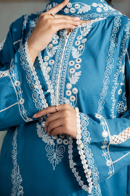 Embroidered Shirt Shalwar Dupatta - 0586