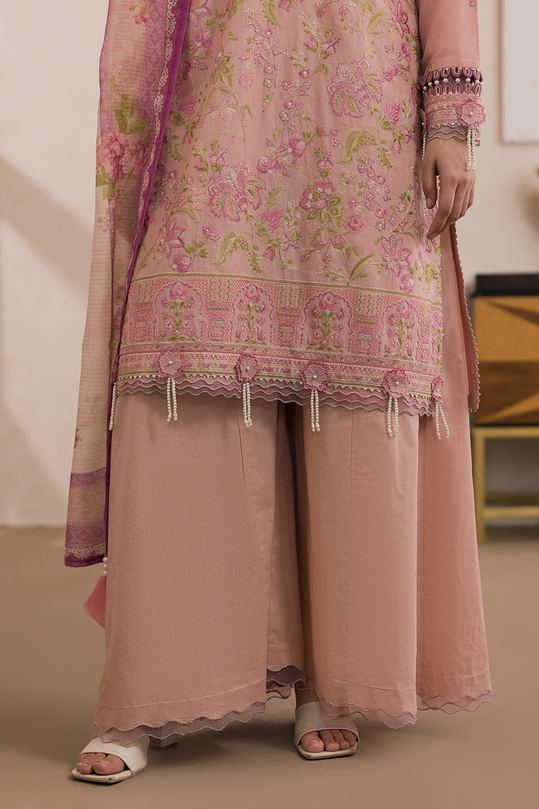 Embroidered Shirt Shalwar Dupatta - 0587