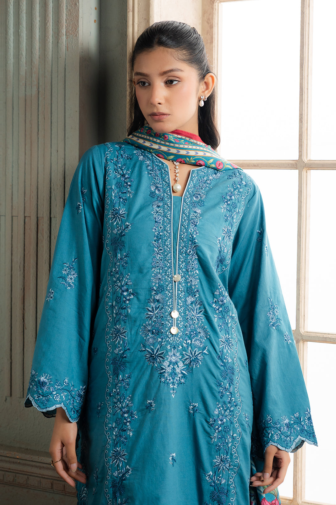 Embroidered Shirt Shalwar Dupatta - 0588