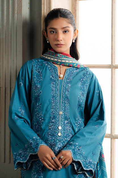 Embroidered Shirt Shalwar Dupatta - 0588