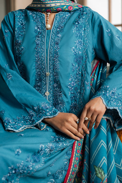 Embroidered Shirt Shalwar Dupatta - 0588