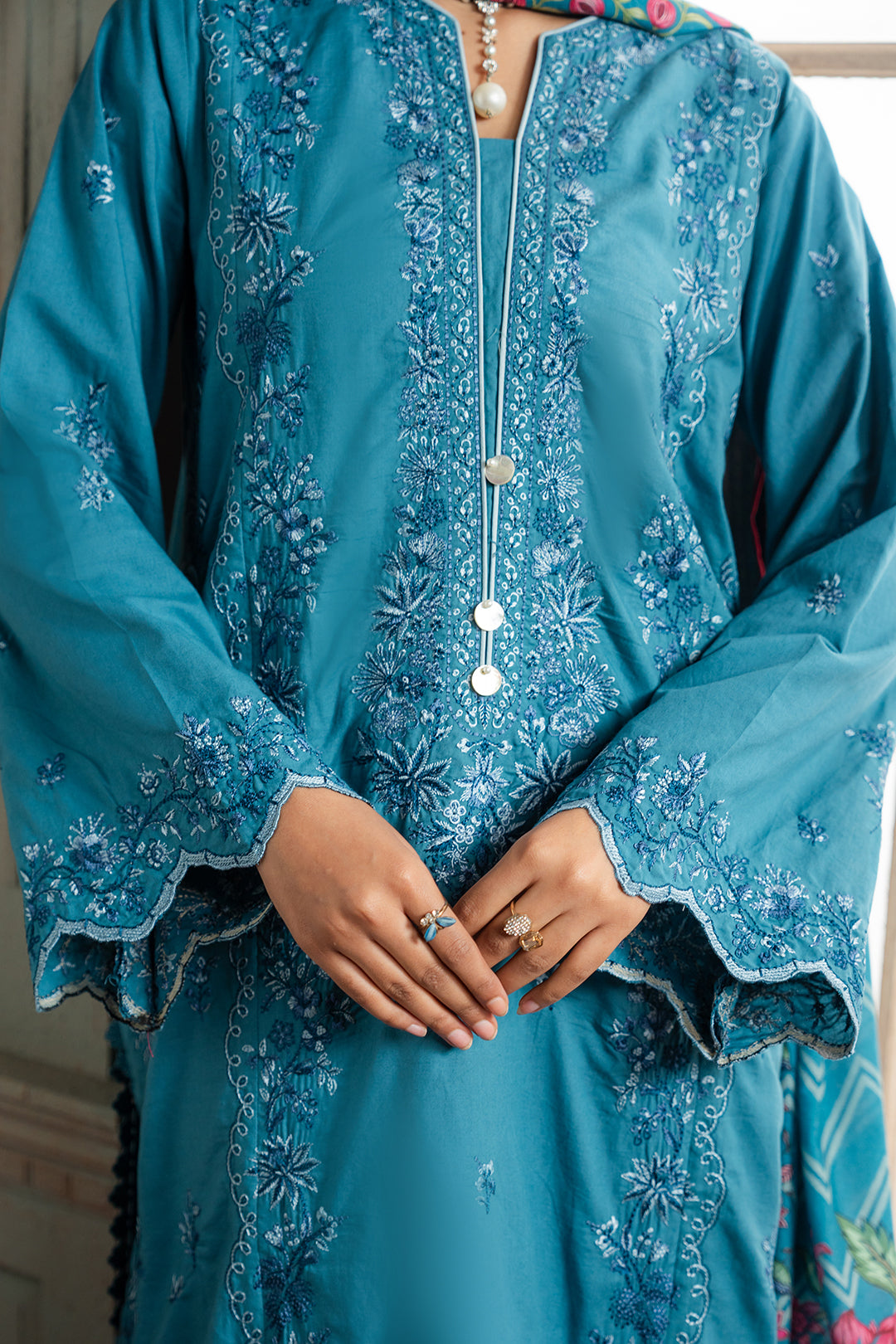 Embroidered Shirt Shalwar Dupatta - 0588