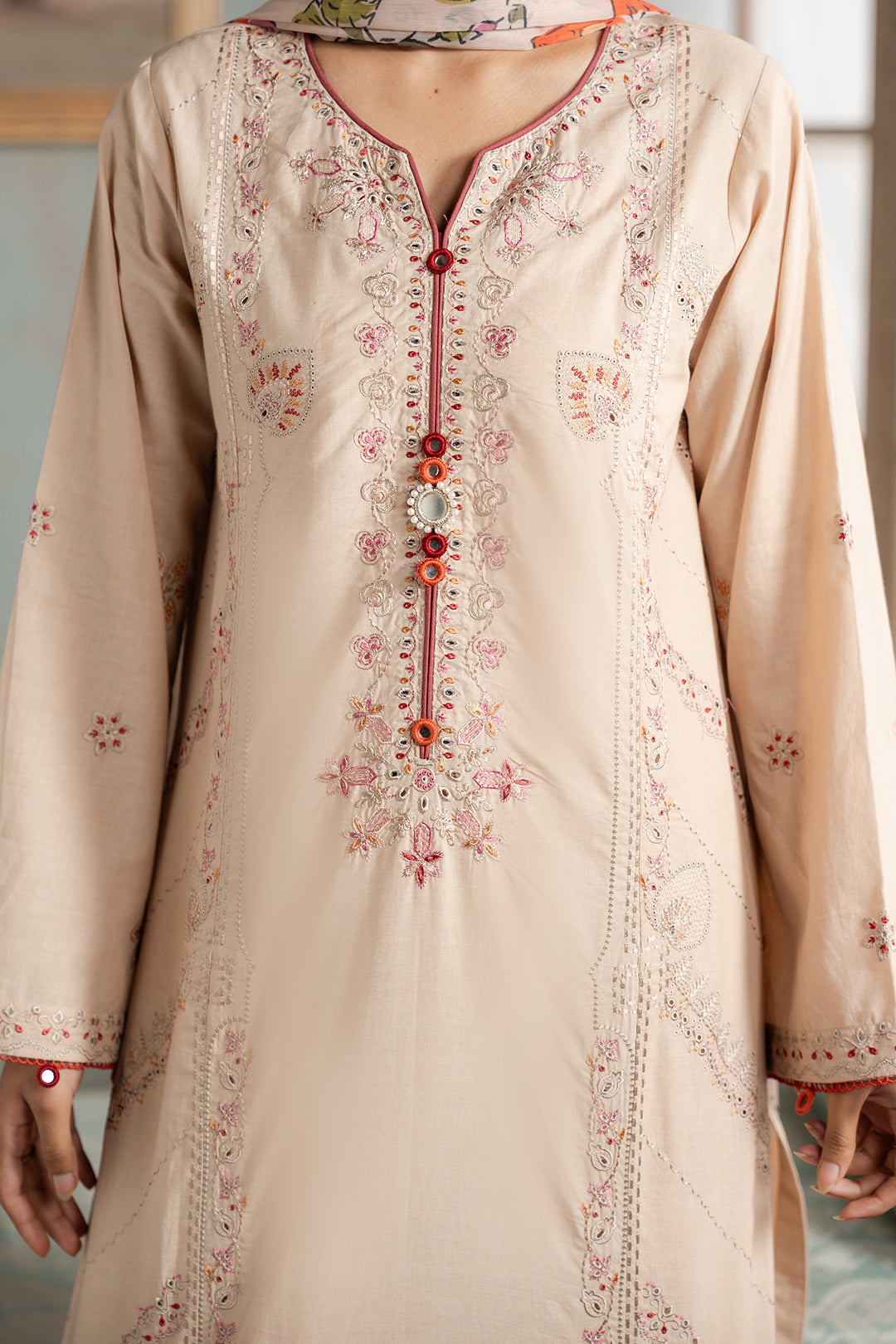 Embroidered Shirt Shalwar Dupatta - 0590