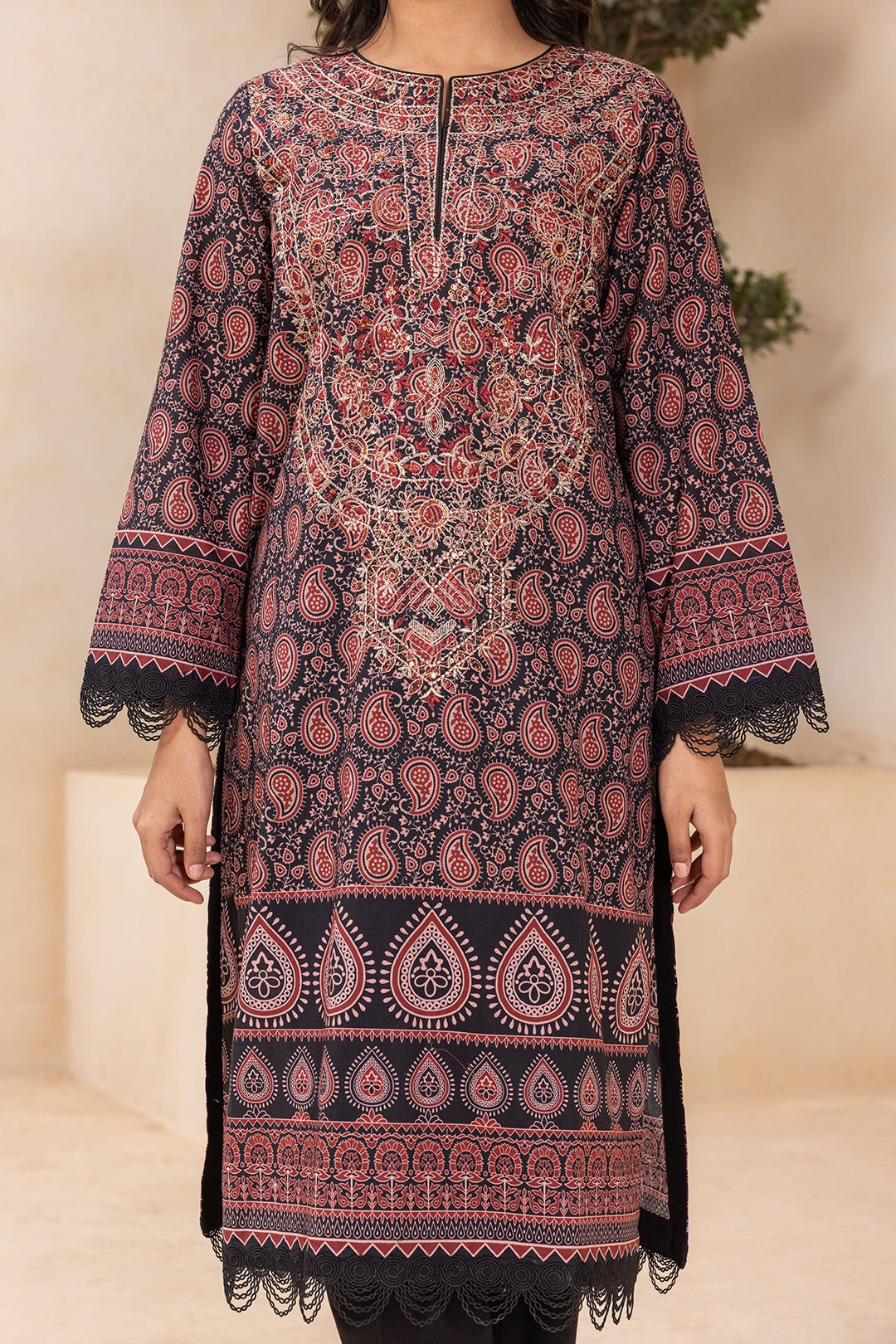 Embroidered Shirt Shalwar Dupatta - 0639