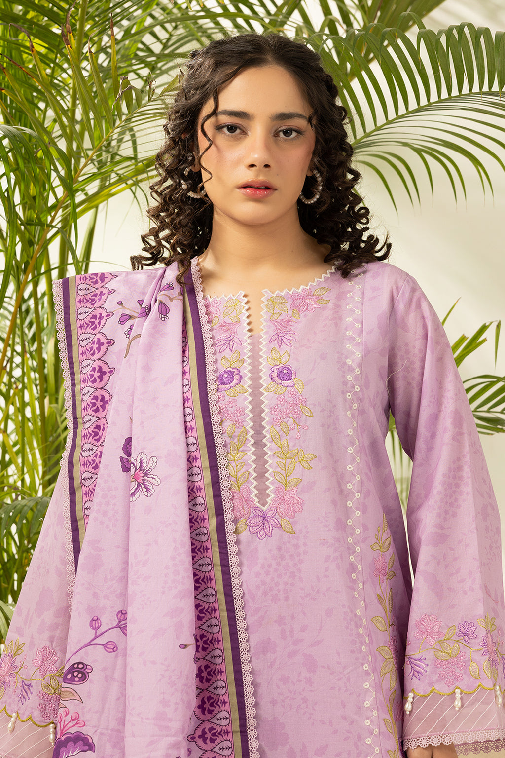 Embroidered Shirt Shalwar Dupatta - 0640