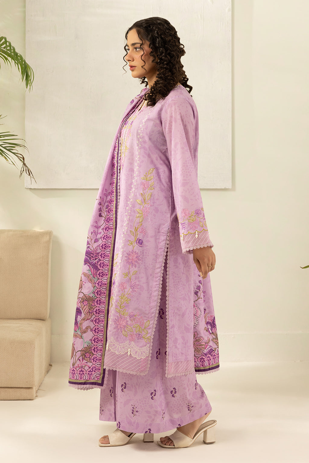 Embroidered Shirt Shalwar Dupatta - 0640