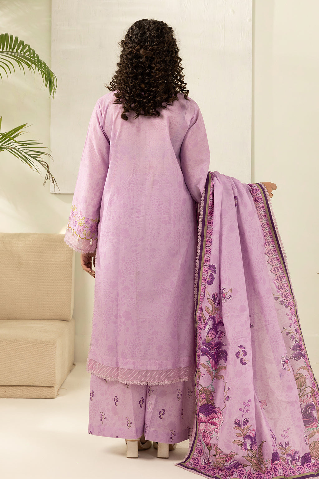 Embroidered Shirt Shalwar Dupatta - 0640
