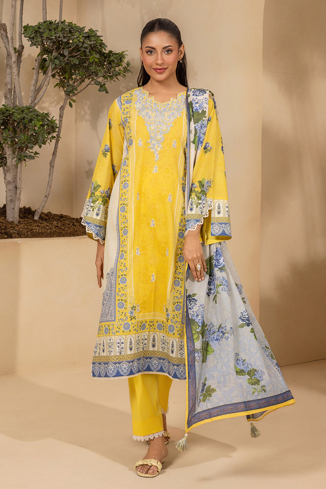Embroidered Shirt Shalwar Dupatta - 0642