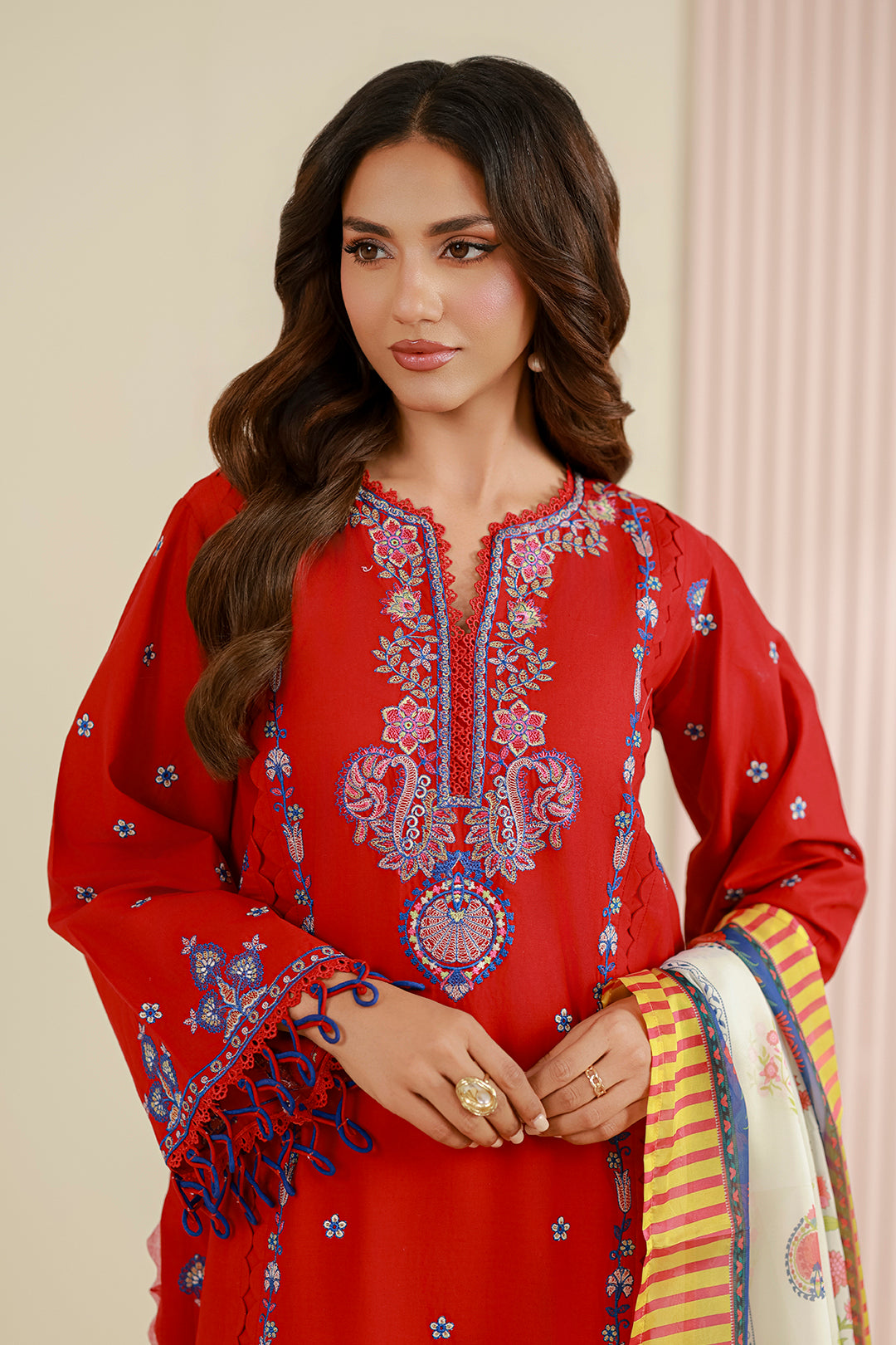 Embroidered Shirt Shalwar Dupatta - 0644