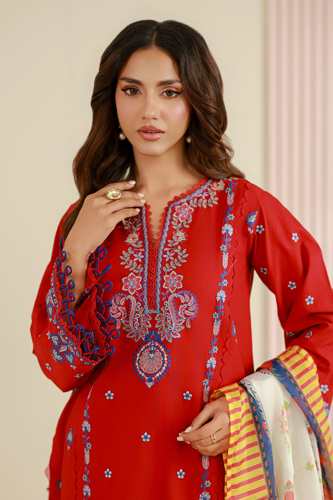 Embroidered Shirt Shalwar Dupatta - 0644