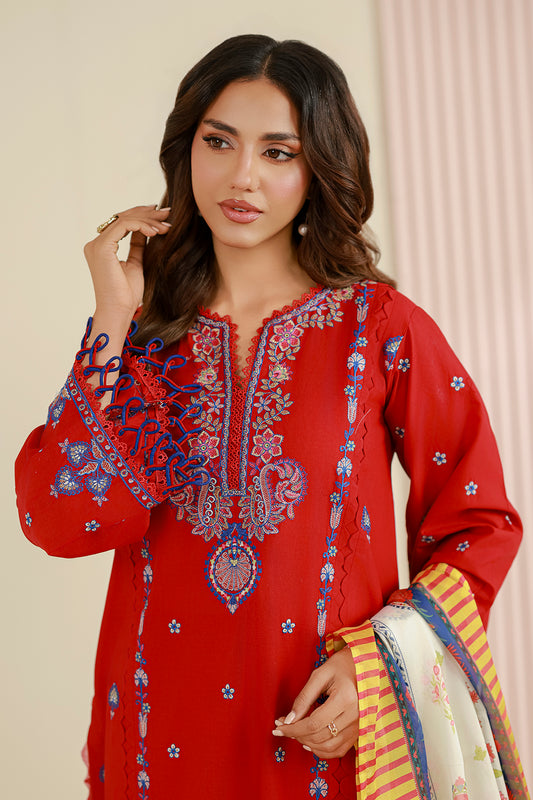 Embroidered Shirt Shalwar Dupatta - 0644