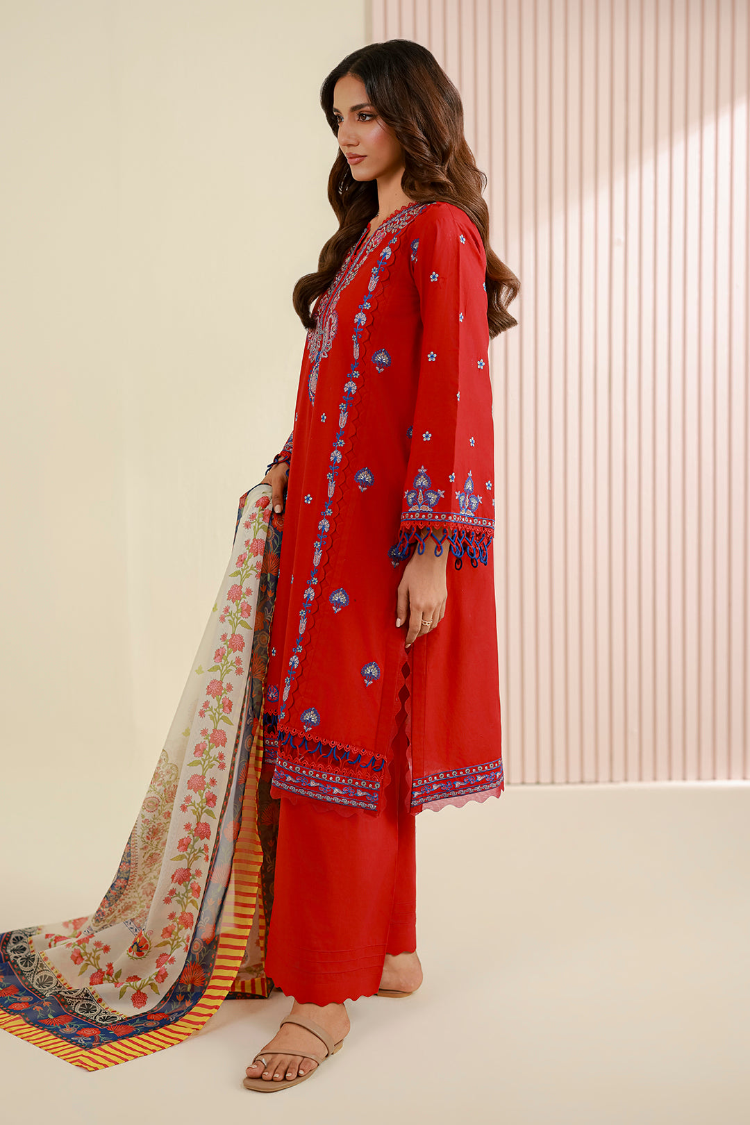 Embroidered Shirt Shalwar Dupatta - 0644