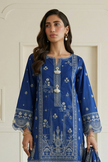 Embroidered Shirt Shalwar Dupatta - 0647