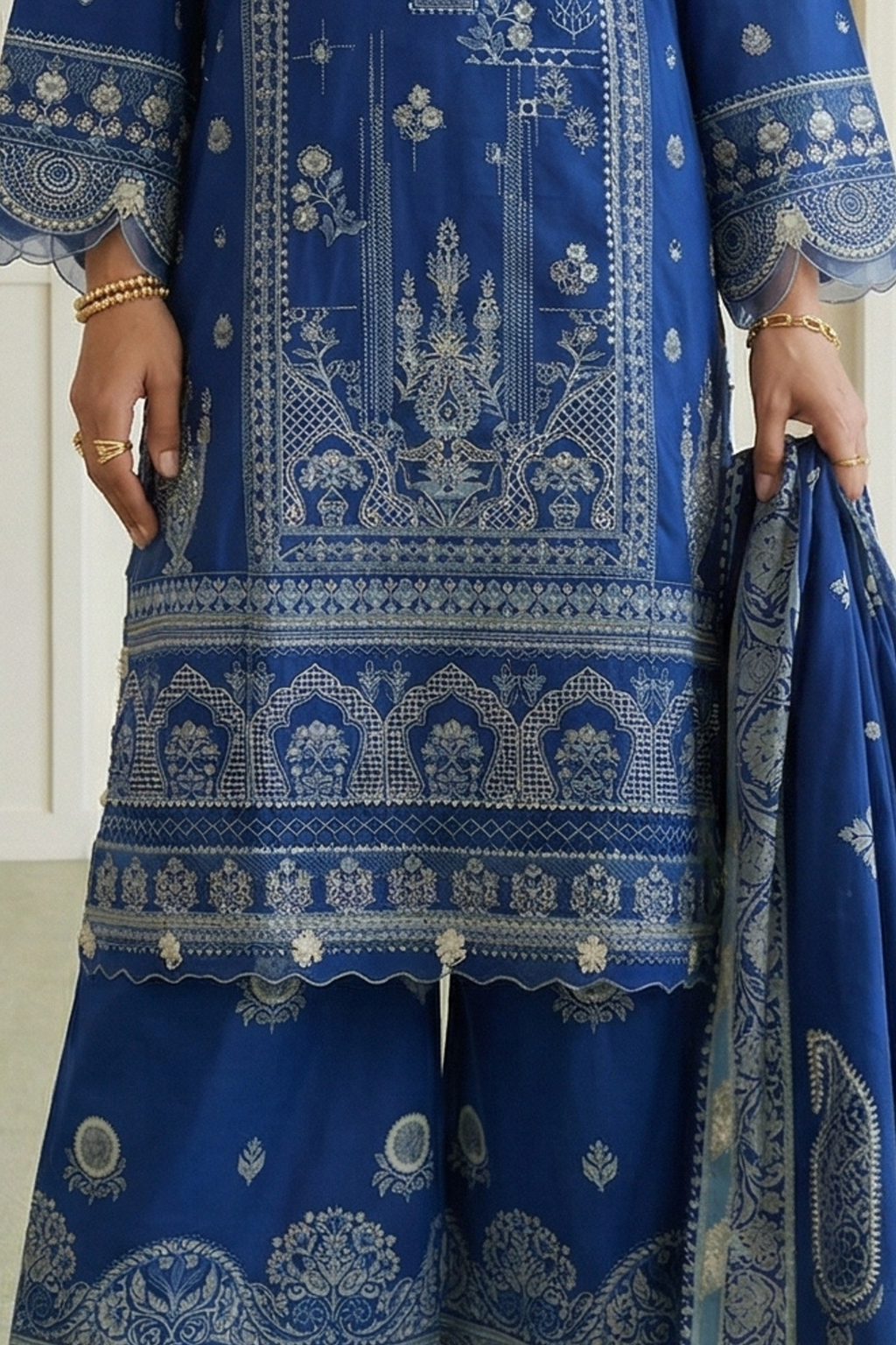 Embroidered Shirt Shalwar Dupatta - 0647