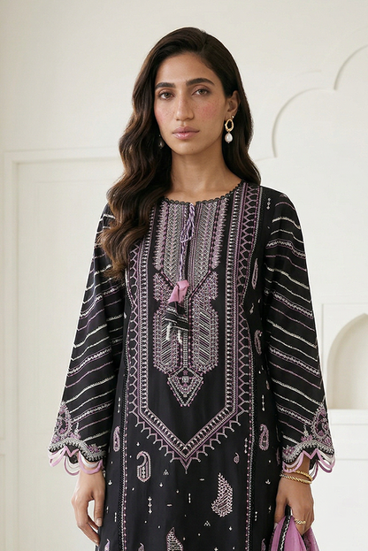 Embroidered Shirt Shalwar Dupatta - 0649