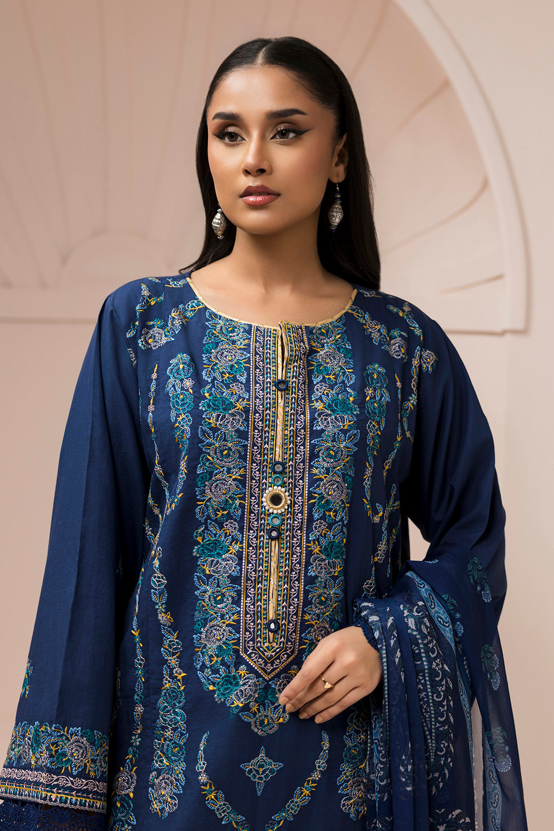 Embroidered Shirt Shalwar Dupatta - 0650
