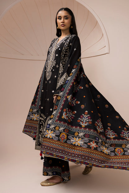 Embroidered Shirt Shalwar Dupatta - 0652