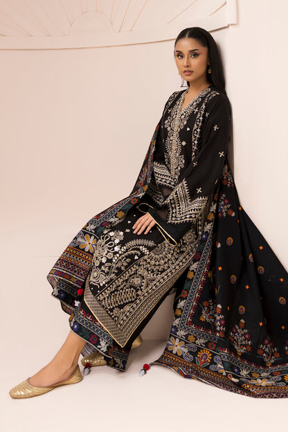 Embroidered Shirt Shalwar Dupatta - 0652