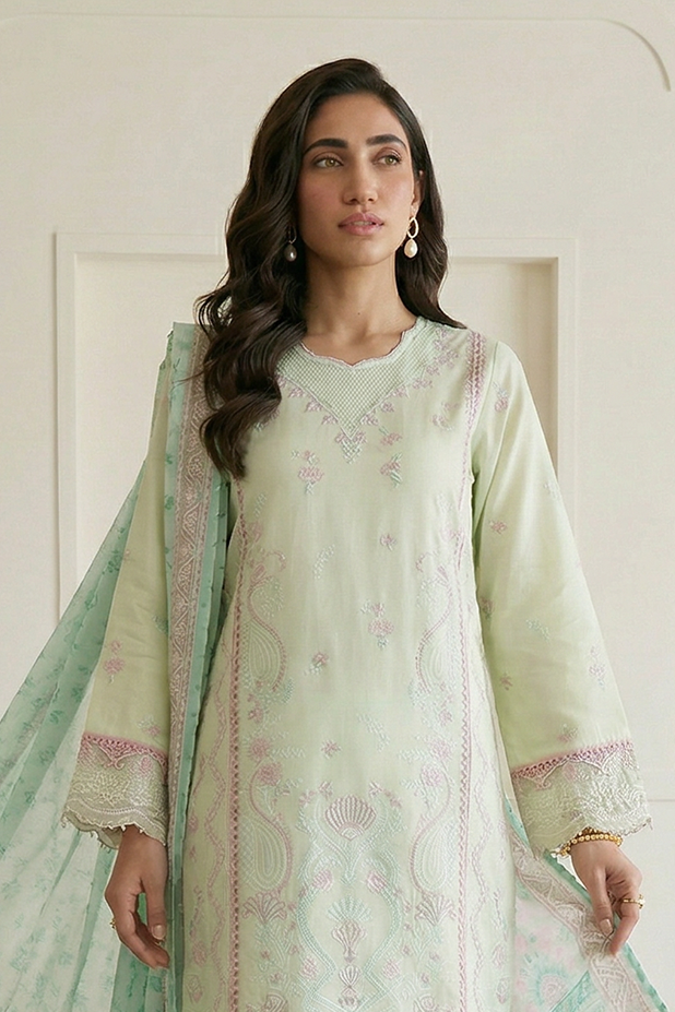 Embroidered Shirt Shalwar Dupatta - 0653